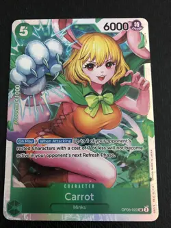 ONE PIECE TWO LEGENDS ENGLISH CARD HOLO CARTE CARROT OP08-023 MINT - Image 1