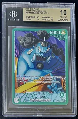 BGS 10 One Piece OP11-021 L* Jinbe Alt Art - English - Divine Speed - Graded - Image 1