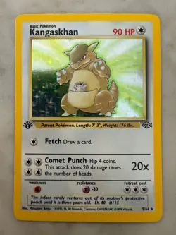 Kangaskhan Jungle Holo 5/64 WOTC 1999 Vintage Pokemon Card First Edition - Image 1