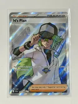 Pokemon N's Plan 163/086 Sv: Black Bolt Ultra Rare Full Art Holo Trainer Card - Image 1