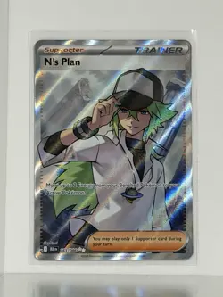 Pokemon N's Plan 163/086 Sv: Black Bolt Ultra Rare Full Art Holo Trainer Card - Image 2