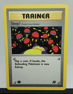 NEAR MINT Trainer Sleep! Team Rocket Set -1st Edition--- Pokemon Card 79/82 LP - Image 1
