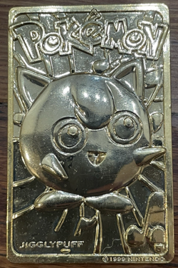 POKEMON Jigglypuff #39 23k Gold Plated Card Vintage 1999 Burger King Promo COA - Image 2