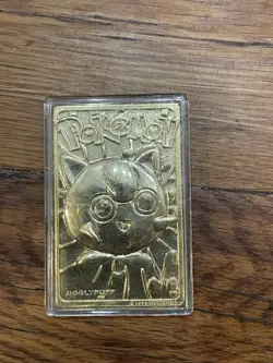 POKEMON Jigglypuff #39 23k Gold Plated Card Vintage 1999 Burger King Promo COA - Image 5