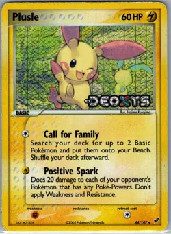 Plusle 44/107 Reverse Holo - Deoxys - Pokemon Card - LP - Image 1