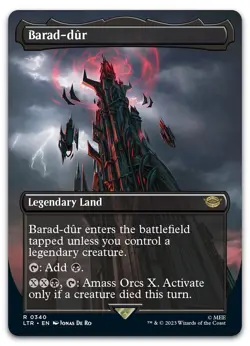 Barad-dur (0340) (Borderless) #340 (NM) Lord of the Rings LTR Magic MTG - Image 1
