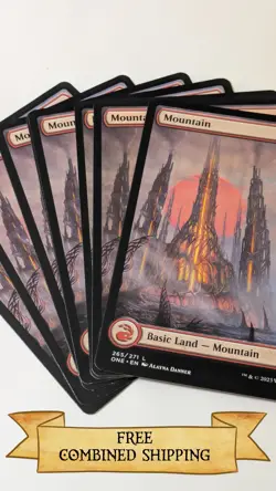 Magic The Gathering: 8x Phyrexia: All Will Be One (ONE) Full Art Mountain - Image 1