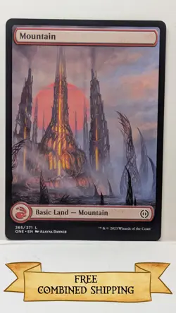 Magic The Gathering: 8x Phyrexia: All Will Be One (ONE) Full Art Mountain - Image 2