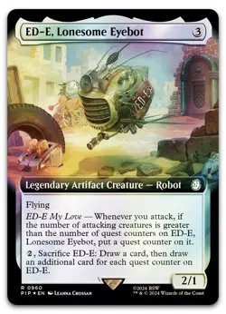 ED-E, Lonesome Eyebot (Extended Art) (Surge Foil) #960 NM Fallout PIP Magic MTG - Image 1