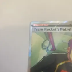 Team Rocket’s Petrel 226/182 Full Art Trainer UR Pokemon Card NM - Image 4