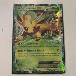 Pokemon TCG Leafeon-EX Holo Rare Card Generations 10/83 MP - Image 1