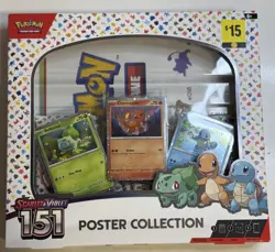 🚦Pokemon Scarlet & Violet 151 Poster Collection - 3 Booster Packs - Sealed New! - Image 1