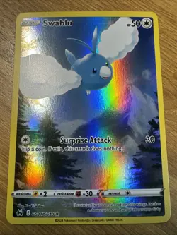 Pokemon TCG Swablu Crown Zenith: Galarian Gallery Holo Ultra Rare Card GG27/GG70 - Image 1