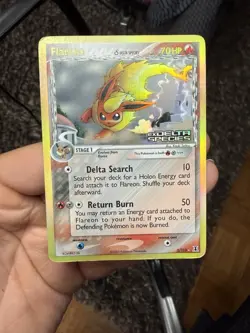 Flareon Delta Species 🔥 5/113 Ex Delta Species Reverse Holo STAMPED Pokemon - Image 1
