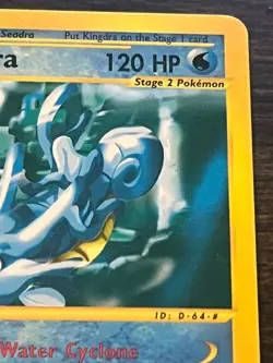 Kingdra 19/147 Pokemon Aquapolis Non-Holo NM - Image 3