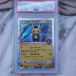Pokemon Gentleman Pikachu SM Promo 2018 PSA 10 Pokemon Center Tokyo DX #210 - Image 1