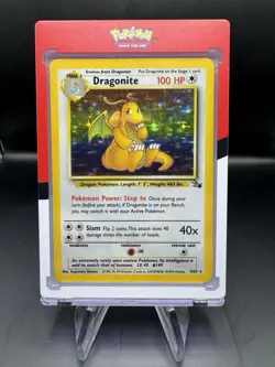 🔥 Pokemon TCG Dragonite Fossil 4/62 Holo 1999 - Image 1