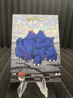 Rhyhorn #111 - Cracked Ice Holo - Crystal Dark Black 2025 - Pokemon Card - Image 1