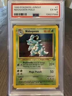 Pokemon TCG Nidoqueen 7/64 Jungle Holo Rare PSA 6 1999 Vintage WOTC - Image 4