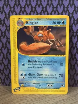 Pokemon TCG Kingler 50/165 Expedition Base Set Rare 2002 English Vintage - Image 1
