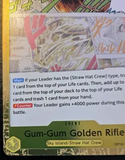 Gum-Gum Golden Rifle OP15-116 Foil Rare Adventure On Kami's Island One Piece CCG - Image 4