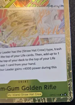 Gum-Gum Golden Rifle OP15-116 Foil Rare Adventure On Kami's Island One Piece CCG - Image 5