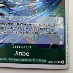 One Piece - Jinbe EB04-015 Foil Rare- The Azure Sea's Seven NM - Image 5
