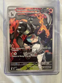 Pokemon TCG Team Rockets Houndoom Illustration Rare Card 191/182 Destined Rivals - Image 1