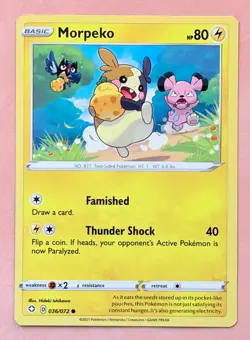 Morpeko & Snubbull~Cute Pokemon Cards ~ Cameo/Hidden Pokemon in Card Collection - Image 1
