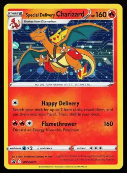 Special Delivery Charizard SWSH075 Holo Sword & Shield Promo Pokemon Card - Image 1