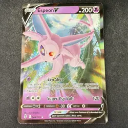 Pokemon TCG Espeon V 064/203 Evolving Skies Sword & Shield Ultra Rare Holo Card - Image 1