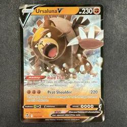 Pokemon TCG Ursaluna V Silver Tempest 102/195 Ultra Rare Holo Card - Image 1