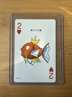 Magikarp 🔥 Pokemon Playing Card 🔥 2 Of Hearts - Image 1