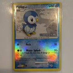 Pokemon TCG Piplup Reverse Holo Common 93/130 Diamond & Pearl English Stamped - Image 1