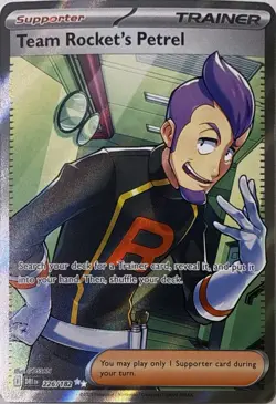 Team Rocket's Petrel 226/182 Ultra Rare Destined Rivals Pokemon NM - Image 1