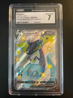 2021 Pokemon Dragapult V SWSH096 Black Star Promo Shining Fates CGC 7 NM - Image 1