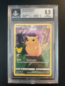 2021 Pokemon Celebrations Pikachu 005/025 Holo Rare BGS 8.5 NM-MT+ Beckett - Image 1