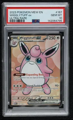 Wigglytuff ex Ultra Rare Pokemon Scarlet & Violet 151 MEW PSA 10 GEM MT - Image 1