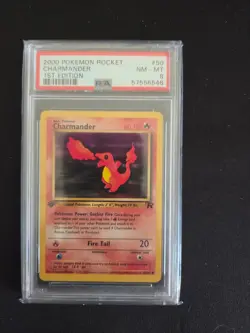 Pokemon 2000 Team Rocket Charmander 1st Edition #50 PSA 8 - Image 1