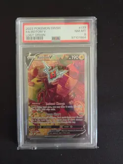 Pokemon 2022 Rotom V Lost Origin #177 PSA 8 - Image 1