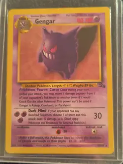 Gengar 20/62 Fossil Regular M/NM Pokemon TCG Wizards Of The Coast Vintage - Image 1