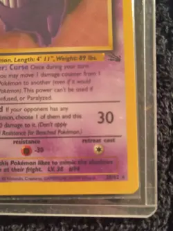 Gengar 20/62 Fossil Regular M/NM Pokemon TCG Wizards Of The Coast Vintage - Image 4