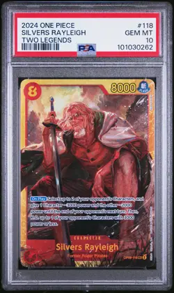 2024 ONE PIECE OP08-TWO LEGENDS #118 SILVERS RAYLEIGH PSA 10 - Image 1