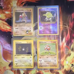Pokemon TCG Drowzee Magnemite Hitmonchan Holo Regular Lot English 4 Cards - Image 1