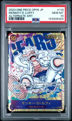 PSA 10 Monkey D Luffy SEC Alt Art OP05-119 One Piece Card Japanese - Image 1