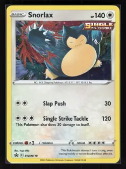 Snorlax Holo Promo Pokemon SWSH: Sword & Shield Promo Cards SWSH119 LP - Image 1
