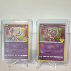 2 Card Lot Pokemon TCG Celebrations Promo Mew 25/25 English Holo NM - Image 1