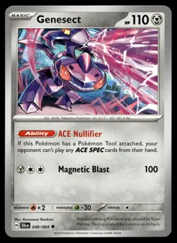 Genesect 40/64 Pokemon Card Shrouded Fable Uncommon 110 HP Near Mint OK - Image 1