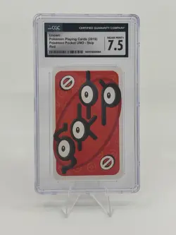 2021 POKEMON PLAYING CARDS JPN POKEMON POCKET UNO - Skip Unknown CGC 7.5 - Image 1