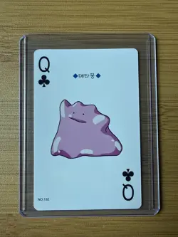 Ditto 🔥 Pokemon Playing Card 🔥 Queen Of Clubs - Image 1